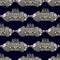 Vector Antique Jewelry Pattern. Silver Necklaces Seamless Pattern.