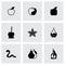 Vector Apple and pear icon set