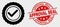 Vector Approve Seal Icon and Distress Approval Seal Watermark