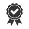 Vector approved flat icon  Certified medal icon in flat design