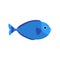 Vector aquarium fish silhouette illustration. Water icon. Underwater ocean fauna. Colorful cartoon flat aquarium fish icon for