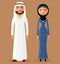 Vector - Arab people couple character. Isolated