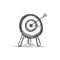 Vector Archery Target Sketch Icon on White Background