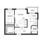 Vector Architect plan with a furniture Flat