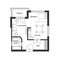 Vector Architect plan with a furniture Flat