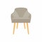 Vector armchair illustration. Light grey pastel color sofa icon for your design. Modern comfortable chair for interior furniture.
