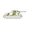 Vector armoured tank icon 23 of february holiday