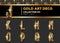 Vector Art Deco 3D Font. Shining Gold Retro Alphabet. Gatsby Sty