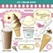 Vector Art Ice Cream Shop Set Toppings Shake