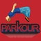 Vector art. Parkour is a man. Flip back.