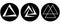 vector art set of triangle esoteric symbols