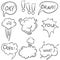 Vector art of speech bubble doodles