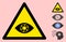 Vector Artificial Vision Warning Triangle Sign Icon