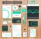 Vector artistic corporate identity template with