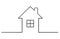 Vector Artistic Drawing Illustration of Simple Family House Silhouette