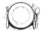 Vector Artistic Illustration or Drawing of Empty Plate, Knife and Fork