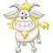 vector Ð¡artoon funny goat smile