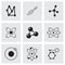 Vector atom icon set