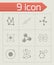 Vector atom icon set