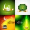 Vector attractive set of ramadan kareem background