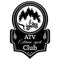 Vector atv quad bike extreme sport club emblem