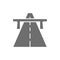 Vector autobahn, highway, road, way grey icon.