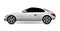 Vector automobile coupe profile side view. Luxury modern sedan transport auto car. Side view car design illustration