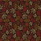 Vector autumn dark seamless pattern in red and orange