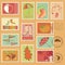 Vector autumn stamps