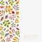 Vector autumn template. Modern stylized colorful leafs.