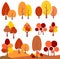 Vector Autumn tree Clip Art.