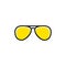 Vector aviator sunglasses icon