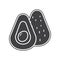 Vector avocado icon. Element of Fruits and vegatables for mobile concept and web apps icon. Glyph, flat icon for website design