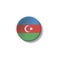 Vector - AZERBAIJAN Flag Paper Circle Shadow Button