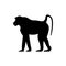 Vector baboon silhouette