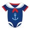 Vector Baby Bodysuit in Nautical Style