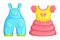 Vector Baby Boy and Girl dress