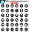 Vector Baby circle white black icon set. Ultra modern icon design for web.