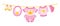 Vector Baby Girl Clothes Hanging on Line