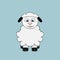 Vector baby lamb . Cartoon illustration