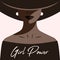 Vector Background. Beautiful Woman with Closed Face with Big Hat in Flat Style. Solidarity People and Women s Rights