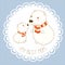 Vector background with cute polar bear