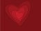 Vector background dark red color, overlay in the form of a heart.