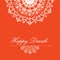 Vector background for Diwali with stylish pattern rangoli design