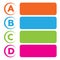 Vector background with four choices ABCD