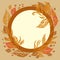 Vector background with frame with Autumn Leafs