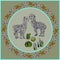 Vector background hand drawn exotic wild llama alpaca. Hand drawn ink illustration. Modern ornamental decorative background. Squar