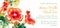 Vector background with orange watercolor nasturtium