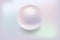 Vector background with realistic 3d beautiful natural pearl closeup on pearl background. Jewel gem, bijouterie, jewelry