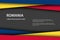 Vector background with Romanian colors and free grey space for your text, Romanian flag, Made in Romania